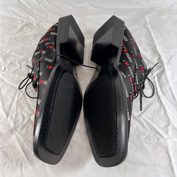 BALENCIAGA I Love Paris Men's Black Canvas Laces Up Marked as 42 9US - Picture 14 of 14